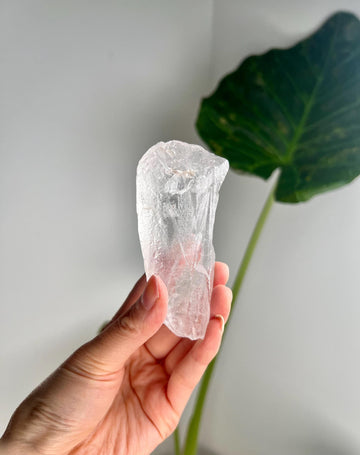 100% Natural Grade A Root Lemurian Quartz - Self-Healed and Etched Crystal from Serra do Cabral, Brazil - LRC35, 129g