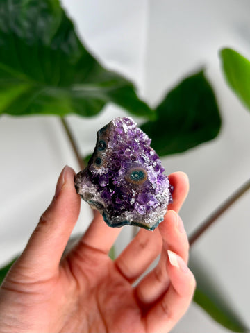 Grade AA Natural Amethyst Flower Stalactite from Uruguay – Unique Formation, High-Energy Healing Crystal - US11, 54g