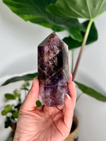 Grade AAA Super Seven Tower from Brazil - High-Vibration Master Healing Crystal 276g, STG16