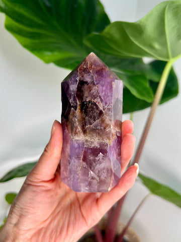 Grade AAA Super Seven Tower from Brazil - High-Vibration Master Healing Crystal 343g, STG23