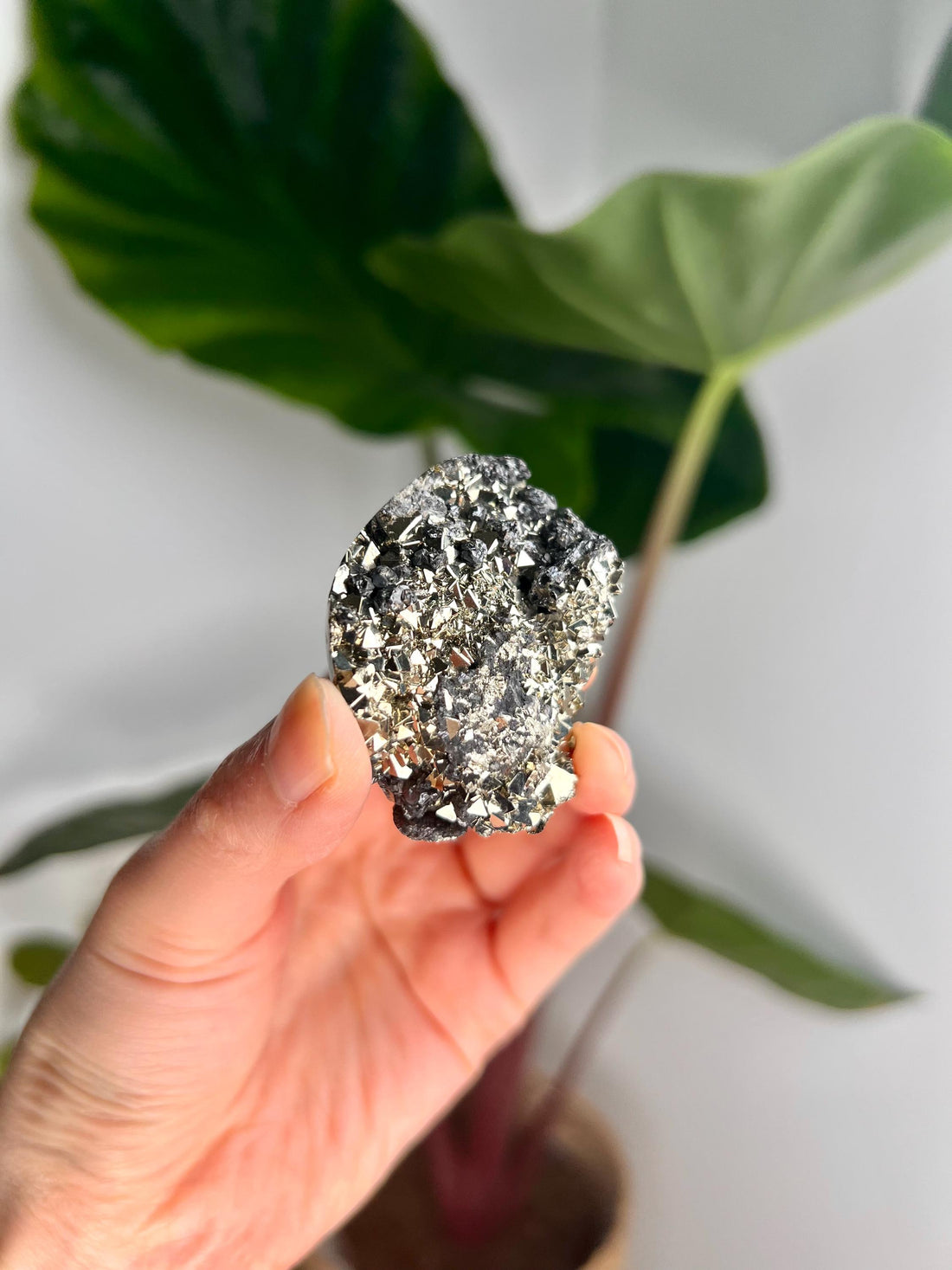 Grade AA Pyrite Cutbase with Sphalerite Huanzala, Peru – Semi-Polished, Protection Stone, Solar Plexus, Wealth Manifestation PCP05, 106g