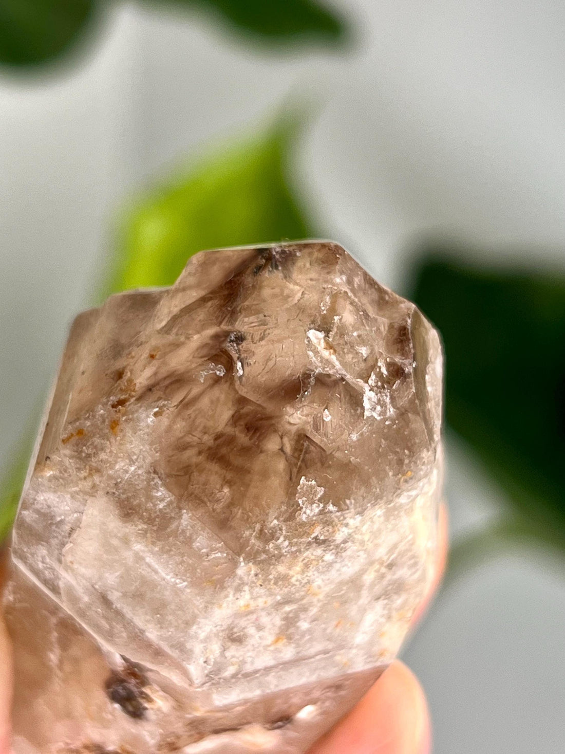 Grade AA Natural Adaptogenic BG3 Citrine Scepter Specimen - with smoky phantom and iron inclusion from Piaui, Brazil ACC27, 78g