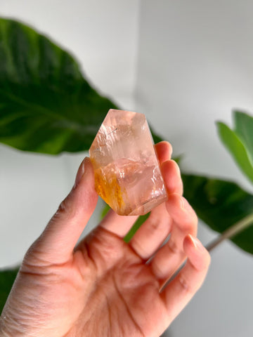 Grade AA Golden Healer Rose Quartz Freeform with Rainbow – Heart Healing, Universal Love, and Emotional Balance, GRC76, 54g