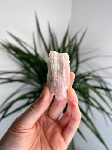 Rare Pink Tourmaline on Aquamarine with Lepidolite Inclusion – Emotional Healing and Spiritual Growth, PTL02, 34g