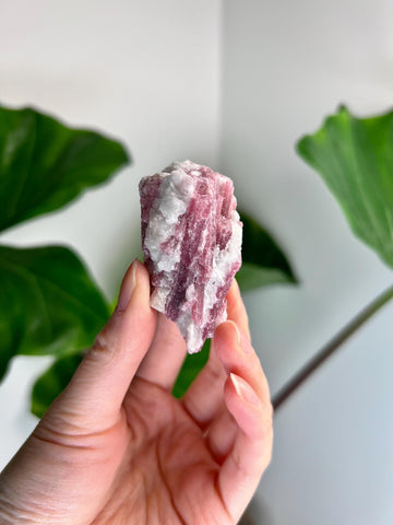 Grade AA Natural Pink Tourmaline on Aquamarine,A Harmonious Blend of Love and Serenity PTC40, 42g