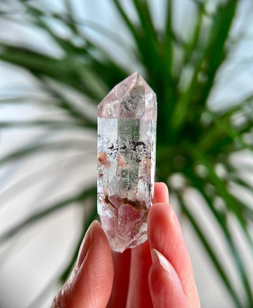 Grade AA+ Cathedral Lemurian Quartz Point with Hematite and Iron, Self-Healed, Akashic Record Access - LCC26,29g