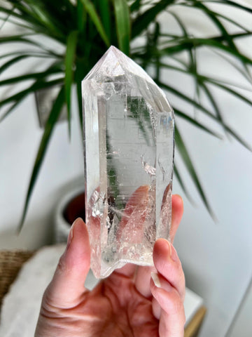 Grade AA+ Cathedral Lemurian Quartz Point with Black Rutile and Rainbow, Self-Healed, Diamantina, Brazil, Akashic Record Access - LCC21,254g
