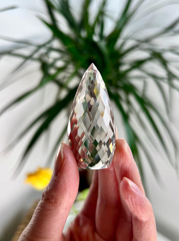 Top Grade Gem Faceted Lemurian Flame - Premium Quality, Healing, and Manifestation Crystal, DFH07, 38g