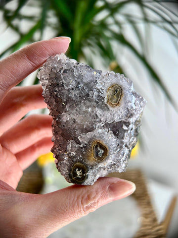 Grade A Natural Jasper Stalactite on Crystal Druzy – Heart, Root, and Third Eye Chakra Healing, US60, 99g