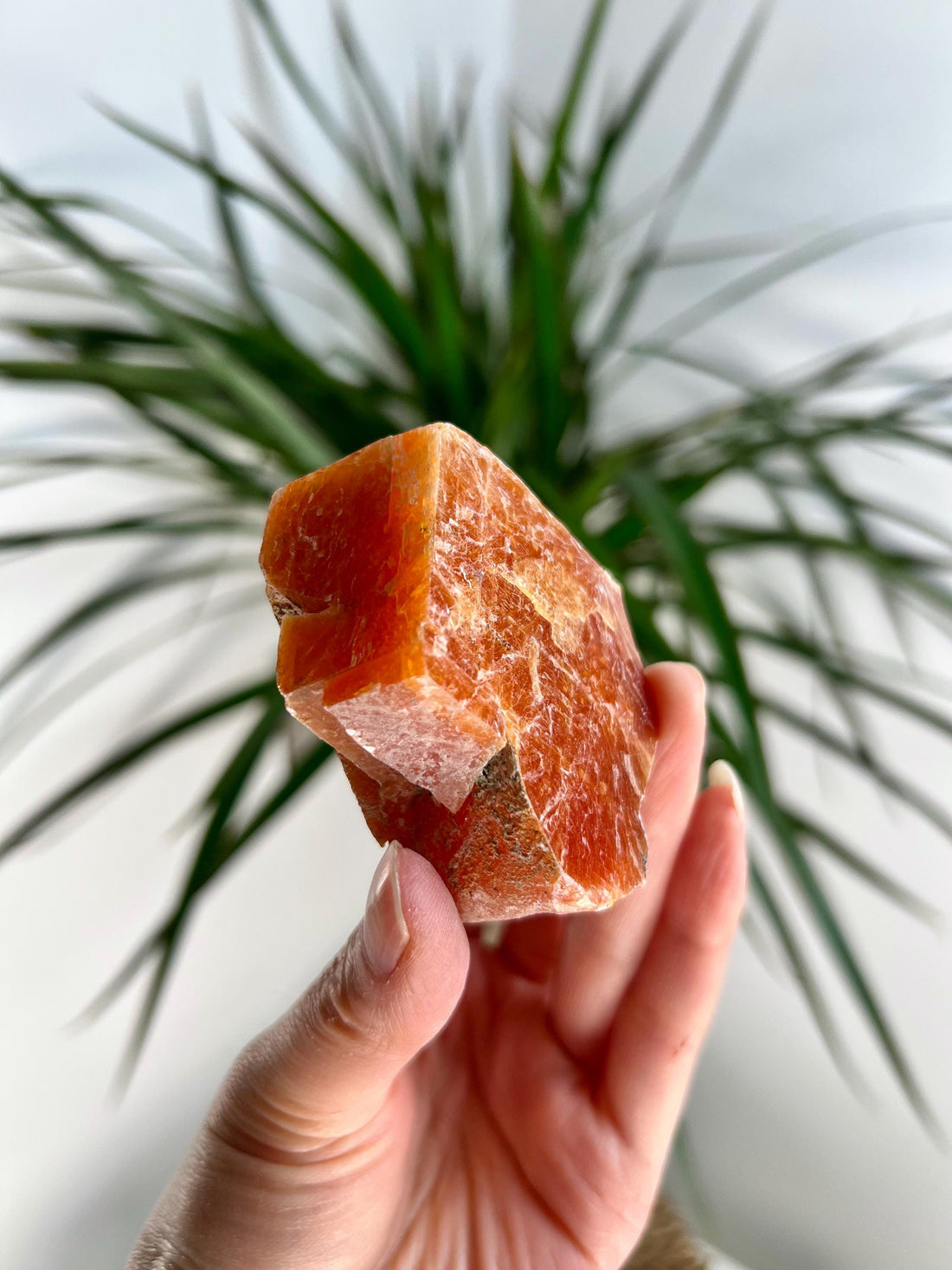 Grade AA Natural Orange Calcite with Apatite, Raw Crystal, Sacral, Solar Plexus, and Third Eye Chakra, from Bahia Brazil CA05, 115g