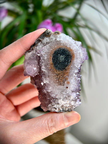 Grade A+ Natural Amethyst Flower Stalactite from Uruguay – Unique Formation, High-Energy Healing Crystal - US78, 153g