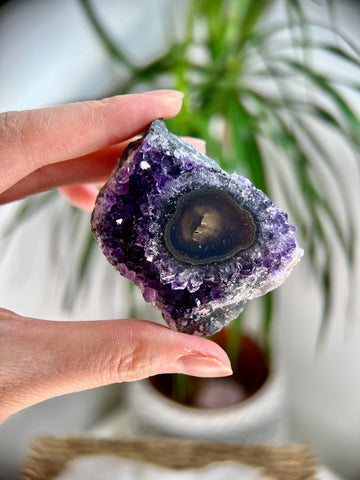 Grade AA Natural Amethyst Flower Stalactite from Uruguay – Unique Formation, High-Energy Healing Crystal - US111, 91g