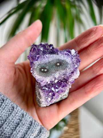 Grade AA Natural Amethyst Stalactite from Uruguay – Unique Formation, High-Energy Healing Crystal - US89, 108g