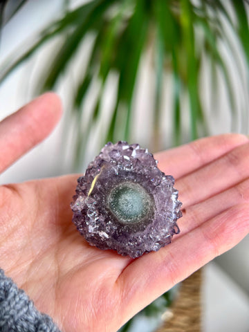 Grade AA Natural Amethyst Flower Stalactite from Uruguay – Unique Formation, High-Energy Healing Crystal - US95, 47g