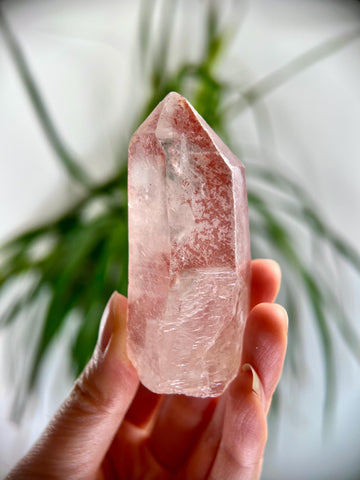 Grade AAA 100% Natural Pink Lemurian Quartz Point–Heart-Activating Love, Wisdom & Divine Connection,from Diamantina - PL19, 95g