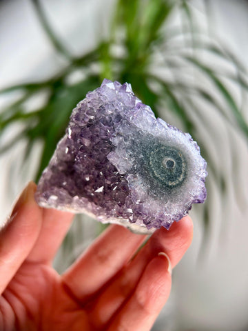 Grade A+ Natural Amethyst Flower Stalactite from Uruguay – Unique Formation, High-Energy Healing Crystal - US108, 94g