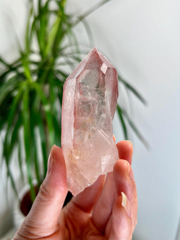 Grade AAA 100% Natural Pink Lemurian Quartz Point–Heart-Activating Love, Wisdom & Divine Connection,from Diamantina - PL20, 96g