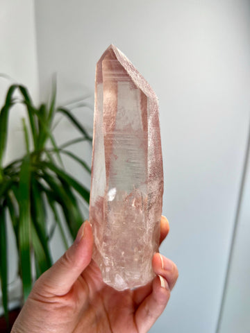 Grade AAA+ 100% Natural Pink Lemurian Quartz Point–Heart-Activating Love, Wisdom & Divine Connection,from Diamantina - PL32, 360g