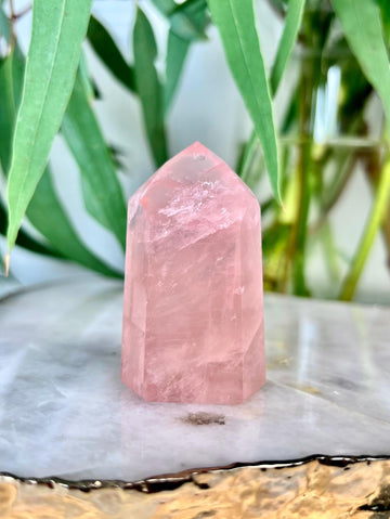 Grade AAA Natural Rose Quartz Tower – Emotional Healing & Self-Love Crystal, from Bahia, Brazil RC02, 85g