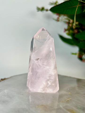 Grade AA Natural Rose Quartz Tower – Emotional Healing & Self-Love Crystal, from Bahia, Brazil RC08, 94g
