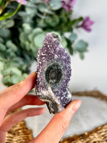 Grade AA Natural Amethyst Jasper Stalactite from Uruguay – Unique Formation, High-Energy Healing Crystal - US122, 92g