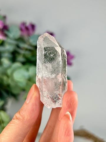 Grade AA Natural Etched Clear Quartz Point - Self-Healed Masterpiece of Clarity and Resilience QPC22, 39g