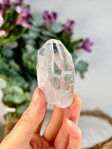 Grade AA Natural Etched Clear Quartz Point - Self-Healed, Master Healer, Clarity and Resilience QPC38, 67g