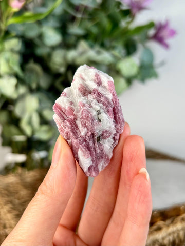 Grade AA Natural Pink Tourmaline on Aquamarine, A Harmonious Blend of Love and Serenity PTC51, 33g