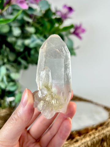 Grade A+ Natural Quartz Cluster with Inclusions from Diamantina, Brazil | Lodolite | QL13, 88g