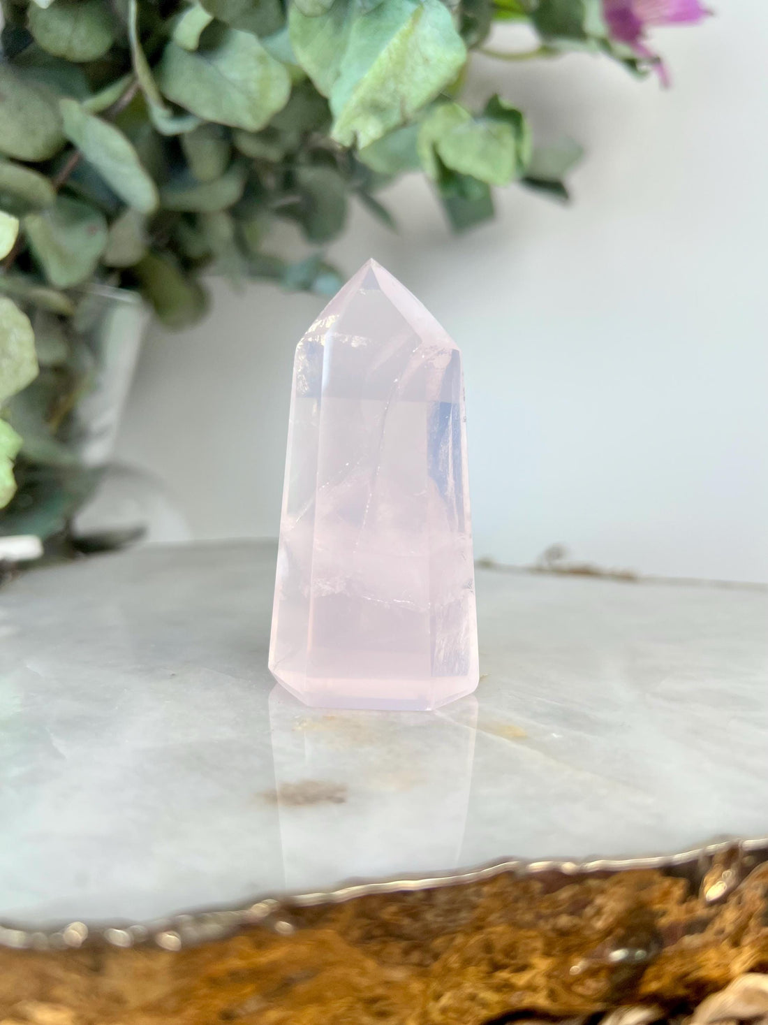 Grade AAA Natural Rose Quartz Tower – Emotional Healing & Self-Love Crystal, from Bahia, Brazil RC17, 73g