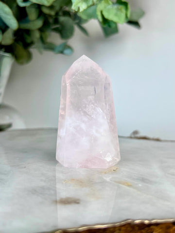 Grade AA Natural Rose Quartz Tower – Emotional Healing & Self-Love Crystal, from Bahia, Brazil RC18, 79g