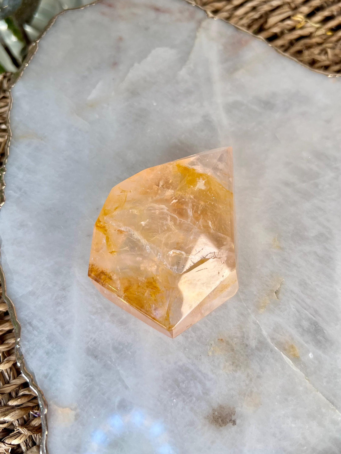 Grade AAA Golden Healer Rose Quartz Freeform - A Celestial Beacon of Love and Healing, GRC85, 126g