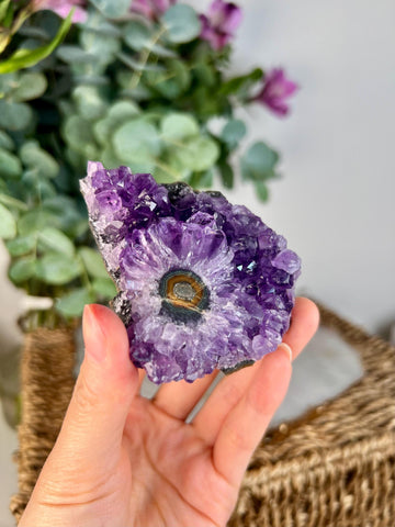 Grade AA Natural Amethyst Jasper Stalactite from Uruguay – Unique Formation, High-Energy Healing Crystal - US124, 137g