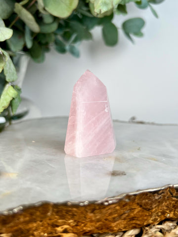 Grade A+ Natural Rose Quartz Tower – Emotional Healing & Self-Love Crystal, from Bahia, Brazil RC14, 66g