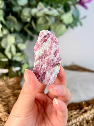 Grade AA Natural Pink Tourmaline on Aquamarine, A Harmonious Blend of Love and Serenity PTC50, 34g