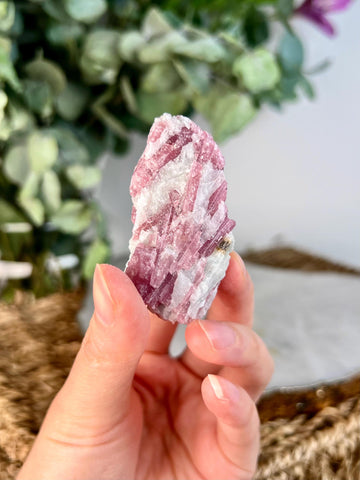 Grade AA Natural Pink Tourmaline on Aquamarine, A Harmonious Blend of Love and Serenity PTC50, 34g