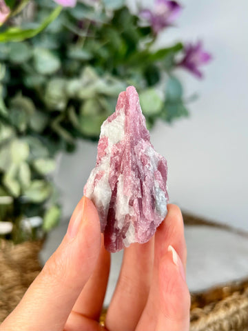 Grade AA Natural Pink Tourmaline on Aquamarine, A Harmonious Blend of Love and Serenity PTC52, 37g