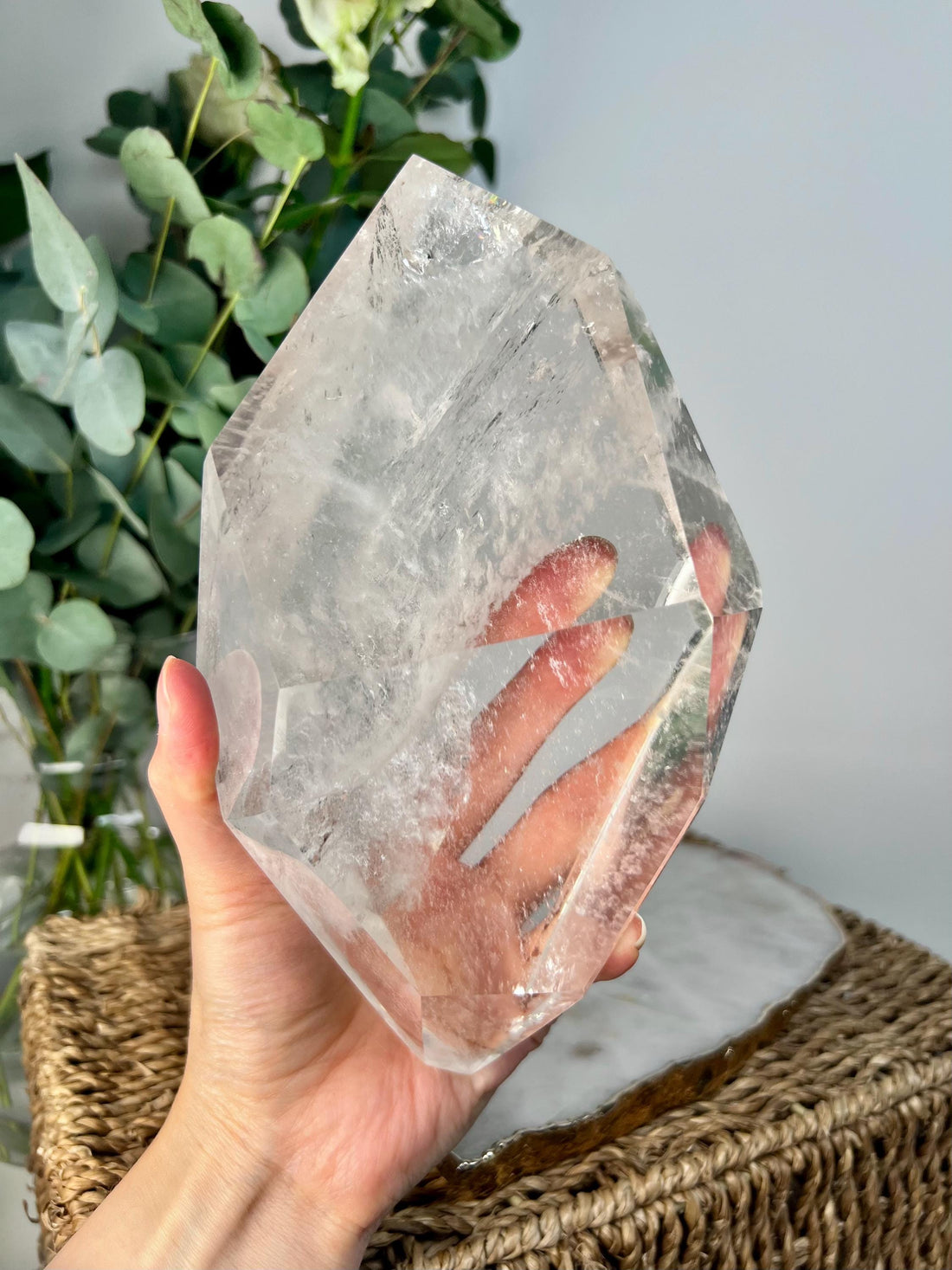 Grade AA Large Lemurian Freeform DT | Rainbow Double-Terminated Quartz | Grey Blue Mine, Diamantina | Ceremonially Activated  GBL04, 1.541kg