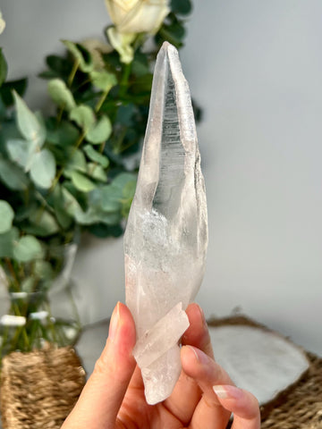 Grade AA Blue Needle Lemurian Quartz Point | Diamantina, Brazil | Intuition • Alignment • Activation BLH02, 150g