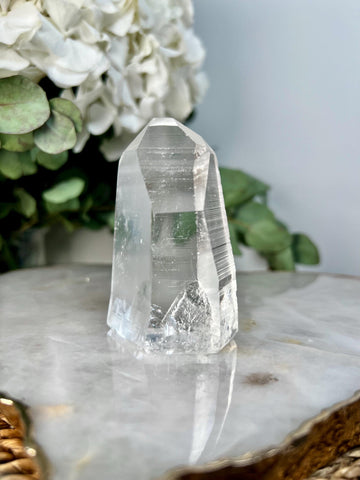 Grade AA Blue Needle Lemurian Tower, Self-Healed - Semi-polished, Top Quality, from Sento Se Bahia BLT02, 180g