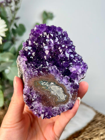Grade AA Natural Amethyst Stalactite from Uruguay – Unique Formation, High-Energy Healing Crystal - US133, 299g
