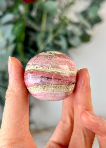 Grade A Pink Opal Sphere from Peru, Organic Hand-Polished, Stone of the Gods, Heart Healing,Spiritual Protection, Ancestral Wisdom PS23, 55g