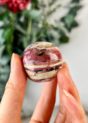 Grade A Pink Opal Sphere from Peru, Organic Hand-Polished, Stone of the Gods, Heart Healing,Spiritual Protection, Ancestral Wisdom PS25, 51g
