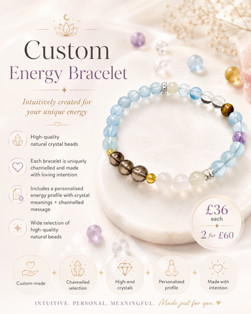 Custom Energy Bracelet | Intuitively Channeled Crystal Bracelet