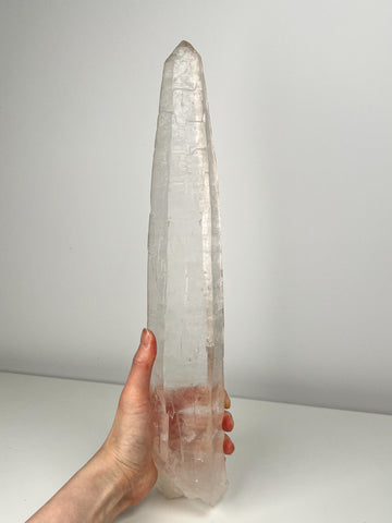 Large Singing Laser Quartz Wand | Rare Raw Collector Crystal from Diamantina Brazil | Ceremonial Laser Point