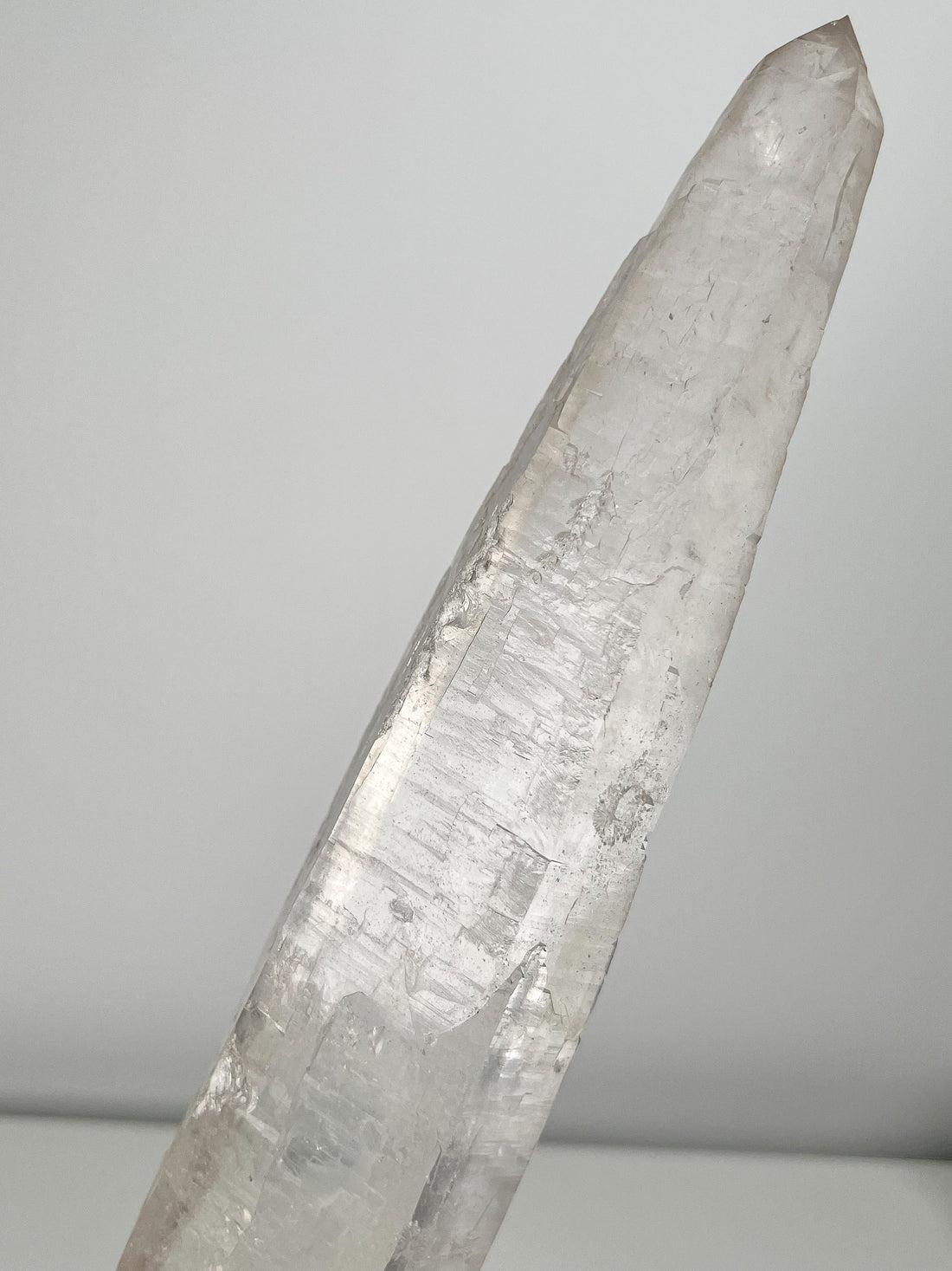 Large Singing Laser Quartz Wand | Rare Raw Collector Crystal from Diamantina Brazil | Ceremonial Laser Point