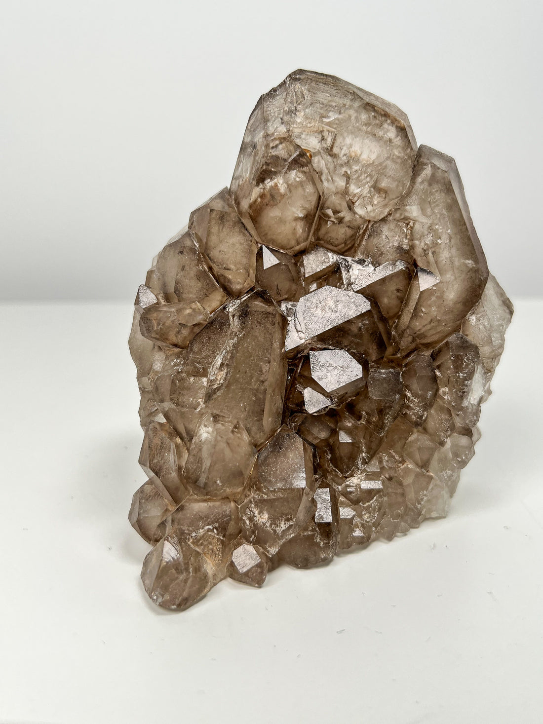 Smoky Elestial Quartz with Iron Inclusion | Raw Collector Crystal from Diamantina Brazil,638g