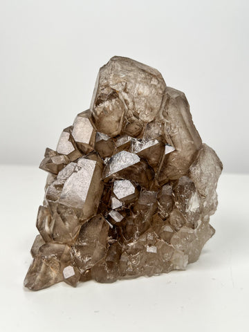 Smoky Elestial Quartz with Iron Inclusion | Raw Collector Crystal from Diamantina Brazil,638g