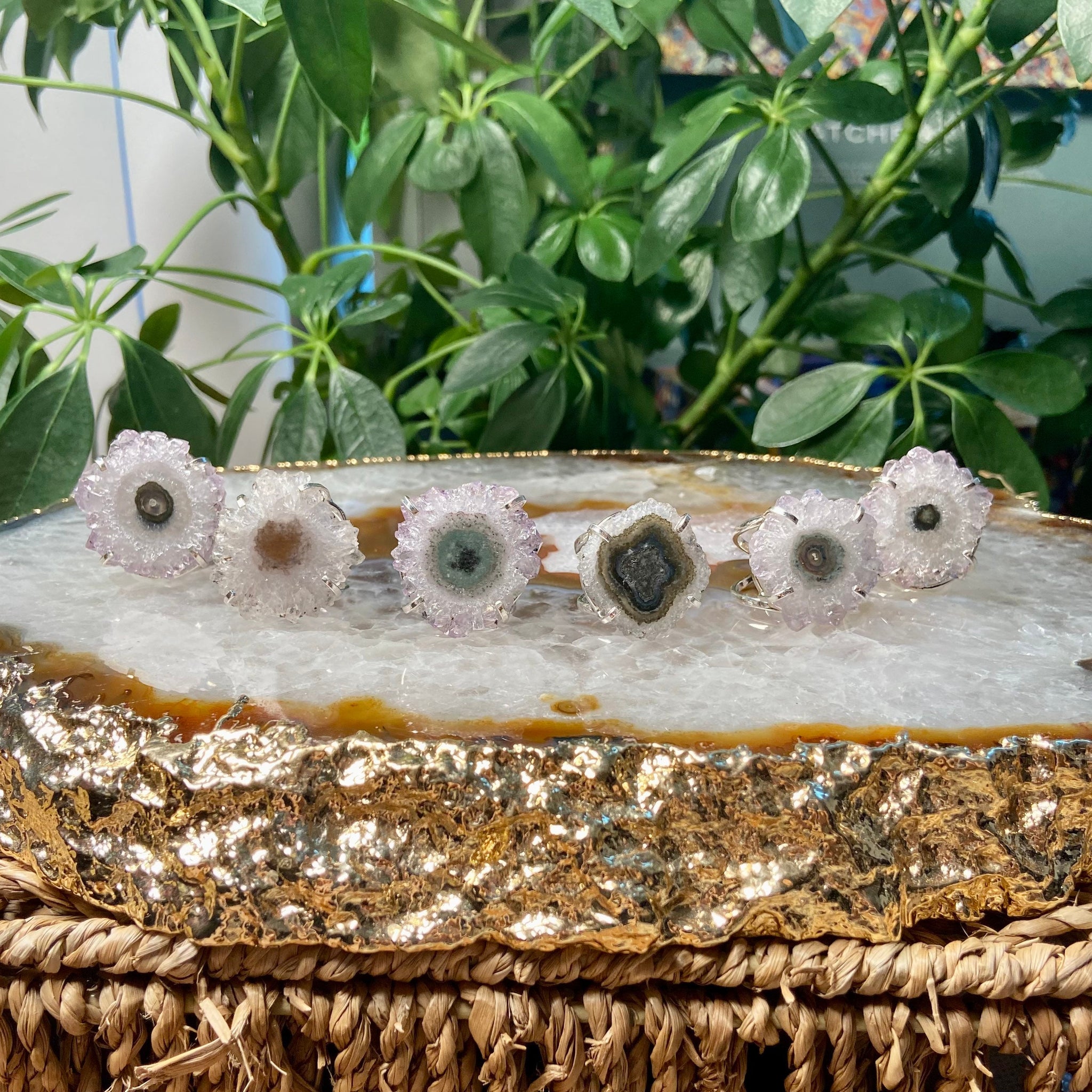 Natural Stalactite Rings | Crystal Ring | Silver | Uruguayan Crystal | One Size
