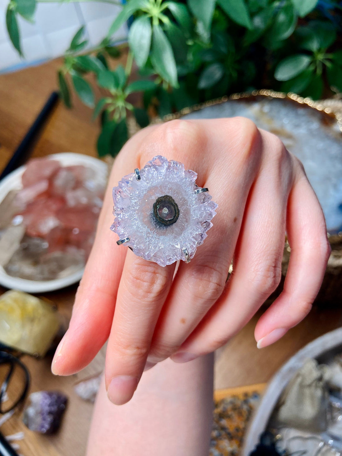 Natural Stalactite Rings | Crystal Ring | Silver | Uruguayan Crystal | One Size